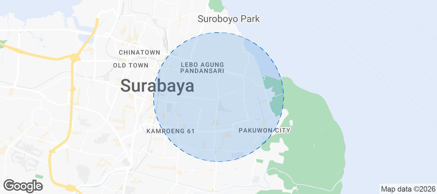 Mulyorejo Airbnb map